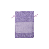 Мешочек из мешковины и органзы 10х14 см сиреневый