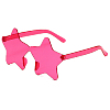 Очки звезды малиновые № 3